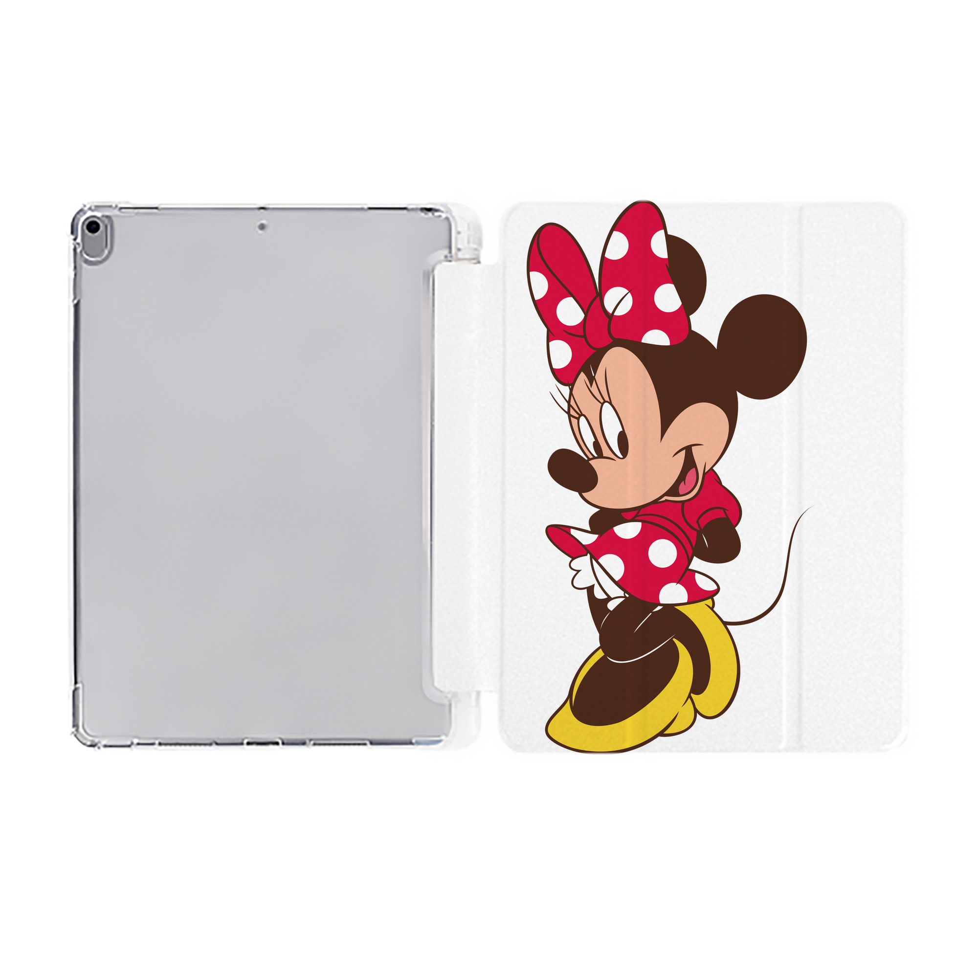 （画像用） ミッキーマウス Mickey Mouse IPad ケース ペン収納付き 三つ折りスタンド PUレザー×シリコン 対応機種9.5/10.5/10.9インチ